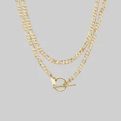 CLASSICS Necklaces & Chains HARMONY. Double Wrap T-Bar Chain - Gold