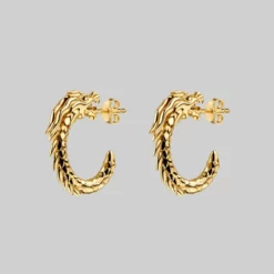 CLASSICS DRAKE. Dragon Hoop Earrings - Gold