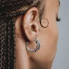 CLASSICS DRAKE. Dragon Hoop Earrings - Silver