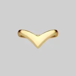 CLASSICS FARRAH. Deep Chevron Ring - Gold Rings