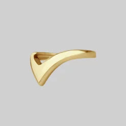 CLASSICS FARRAH. Deep Chevron Ring - Gold Rings