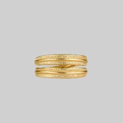 End Of Line AWAKEN. Feather Wrap Gold Ring