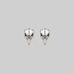 CLASSICS MERLA. Raven Skull Earrings - Silver