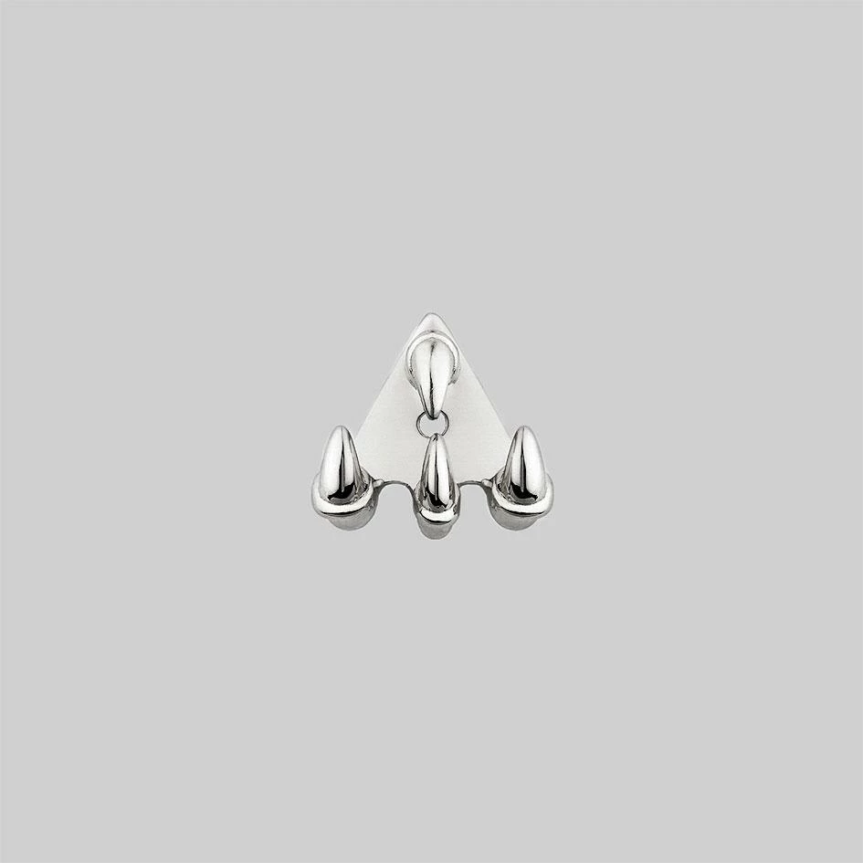 CLASSICS NASRA. Silver Claw Earring - Lobe/Helix Earrings 4 CLASSICS NASRA. Silver Claw Earring - Lobe/Helix Earrings