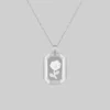 CLASSICS Necklaces & Chains RAPHAEL. Etched Glass Rose Necklace - Silver