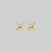 CLASSICS SURVIVAL. Symbolic Barbed Wire Stud Earrings - Gold