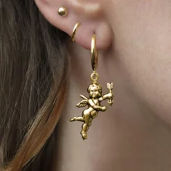 CLASSICS DAY DREAMER. Cherub Hoop Earrings - Gold