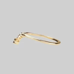 CLASSICS Rings CUPID. Black Spinel Chevron Gold Ring