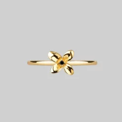 End Of Line ISLA. Clematis Flower Ring - Gold Rings