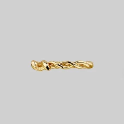 CLASSICS DEVISE. Double Headed Snake Twist Ring - Gold Rings