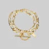 CLASSICS HARMONY. Double Wrap T-Bar Bracelet - Gold