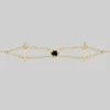 AW21 VINDICATE. Swords & Onyx Heart Choker - Gold Necklaces & Chains