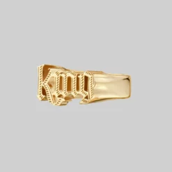 End Of Line King Word Ring - Gold Rings 6 End Of Line King Word Ring - Gold Rings