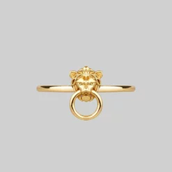 CLASSICS Rings MINI ANWAR. Lion Knocker Ring - Gold