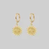 CLASSICS LUMI. Sun Face Hoop Earrings - Gold