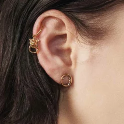 CLASSICS TWILIGHT. Moon Crescent & Star Earrings - Gold