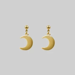 End Of Line AYSU. Mini Moon Earrings - Gold