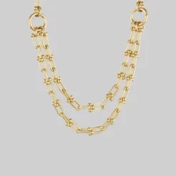 AW21 Necklaces & Chains ARMOUR. Multiway U Ball Link Chain Necklace - Gold