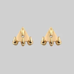 CLASSICS NASRA. Gold Claw Earring - Lobe/Helix