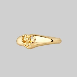 CLASSICS APRIL. Sunflower Heart Ring - Gold Rings