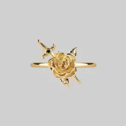 AW21 Rings RHAPSODY. Dagger Through Rose Ring - Gold