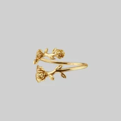CLASSICS DAMASK. Rose Foliage Wrap Ring - Gold