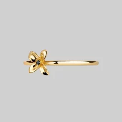 End Of Line ISLA. Clematis Flower Ring - Gold Rings