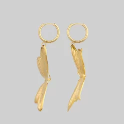 CLASSICS NEW DAWN. Huge Butterfly Hoop Earrings - Gold