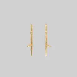 End Of Line WILT. Winter Thorn Earrings - Gold