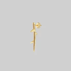 End Of Line WILT. Winter Thorn Earrings - Gold