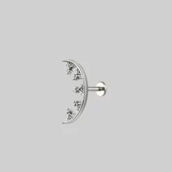 HALLOWEEN 2021 MORWENA. Gothic Arch Stud Earring - Silver