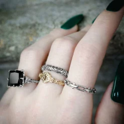 CLASSICS LUCIA. Spiked Chain Ring - Gold