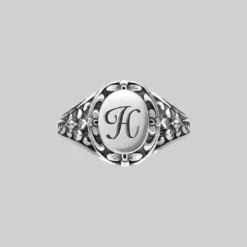 CLASSICS DARK GARDEN. Ornate Initial Ring (N - Z)