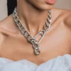 CLASSICS Necklaces & Chains XX. Chunky Curb Chain & Carabiner Clasp Necklace - Silver