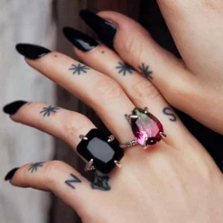 End Of Line DEITY. Onyx Snake Bite Ring - Silver Rings 7 End Of Line DEITY. Onyx Snake Bite Ring - Silver Rings