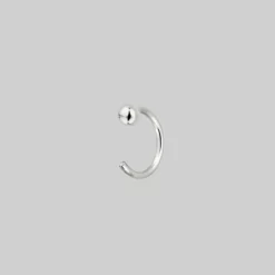 CLASSICS Ball Huggie Hoop Earrings - Silver