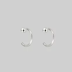 CLASSICS Ball Huggie Hoop Earrings - Silver