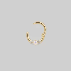 CLASSICS THIEF OF JOY. Opal Gold Clicker Ring - Septum