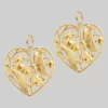 CLASSICS EPHEMERA. Blooming Heart Hoop Earrings - Gold