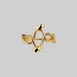 End Of Line Rings DECEIPT. Four Headed Snake Ring - Gold