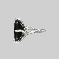 End Of Line DEITY. Onyx Snake Bite Ring - Silver Rings 8 End Of Line DEITY. Onyx Snake Bite Ring - Silver Rings