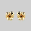 End Of Line HARMONY. Pansy Flower Stud Earrings - Gold