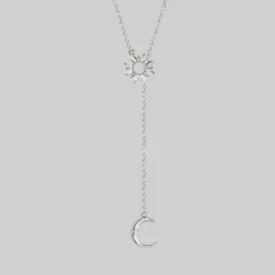 CLASSICS Necklaces & Chains SOLSTICE. Sun & Moon Lariat Necklace - Silver