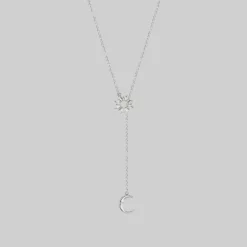 CLASSICS Necklaces & Chains SOLSTICE. Sun & Moon Lariat Necklace - Silver