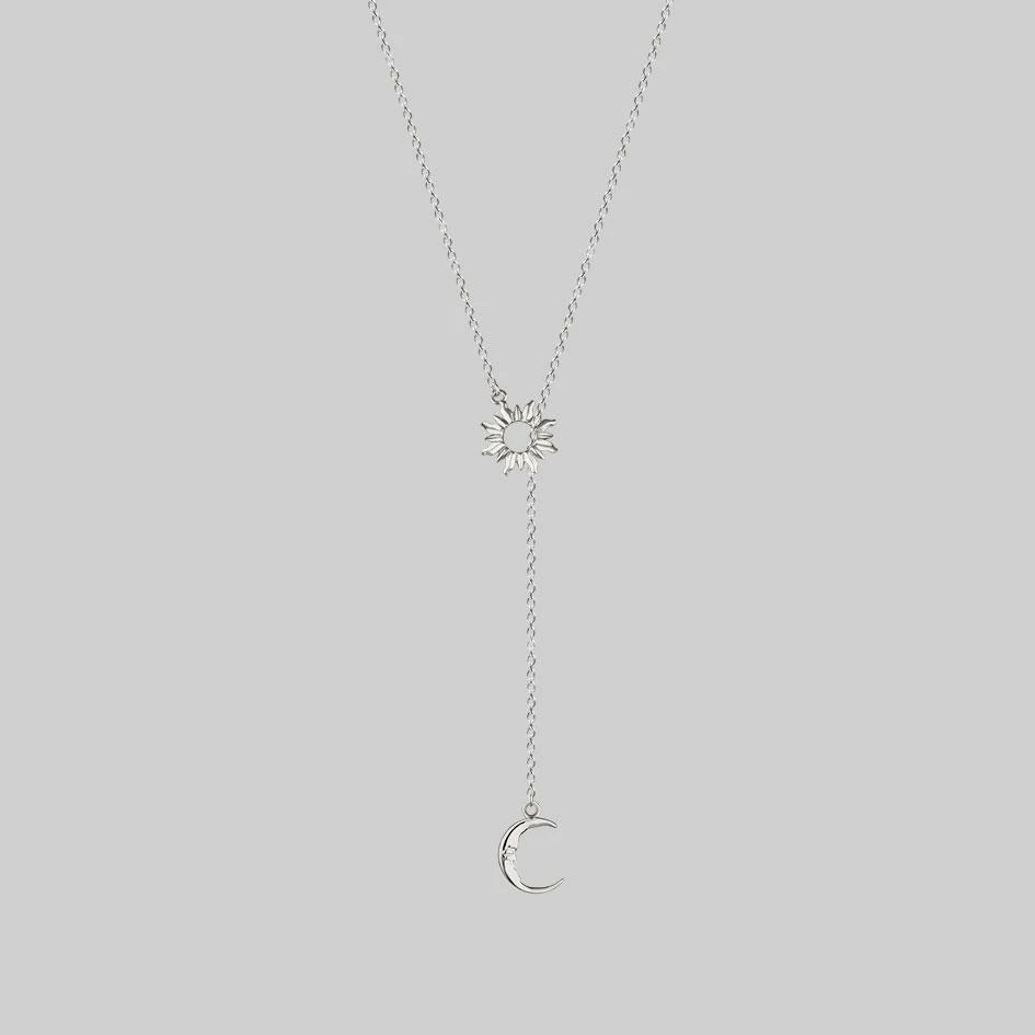 CLASSICS Necklaces & Chains SOLSTICE. Sun & Moon Lariat Necklace - Silver 2 CLASSICS Necklaces & Chains SOLSTICE. Sun & Moon Lariat Necklace - Silver