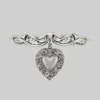 CLASSICS Necklaces & Chains LOVE STRUCK. Ornate Heart Choker - Silver