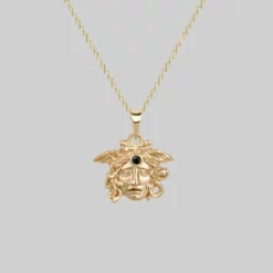 CLASSICS GORGONEION. Medusa Amulet Necklace - Gold