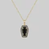 End Of Line MORI. Black Onyx & Crystal Coffin Gold Necklace Necklaces & Chains