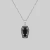 End Of Line MORI. Black Onyx & Crystal Coffin Silver Necklace Necklaces & Chains