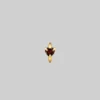 CLASSICS HEART & SOUL. Garnet Heart Clicker Ring - Gold